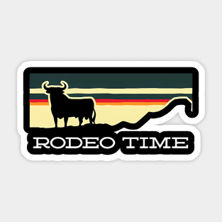 Rodeo Time Cow Wild West Cow Horse Ranch Lasso Boots Sticker